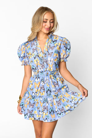 Clementine Elastic Waist Mini Dress - Painted Lady