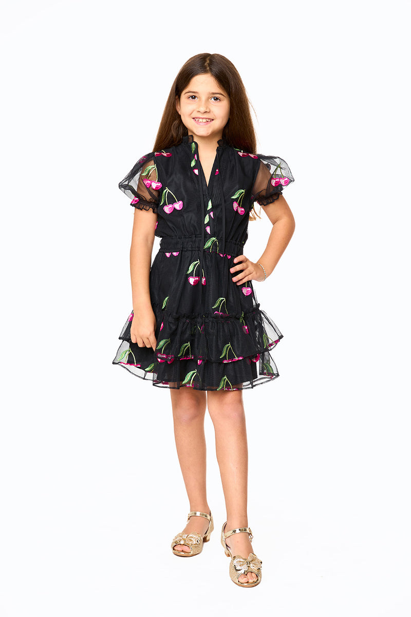 BuddyLove Mini Clementine Girls Dress - Wild Cherries
