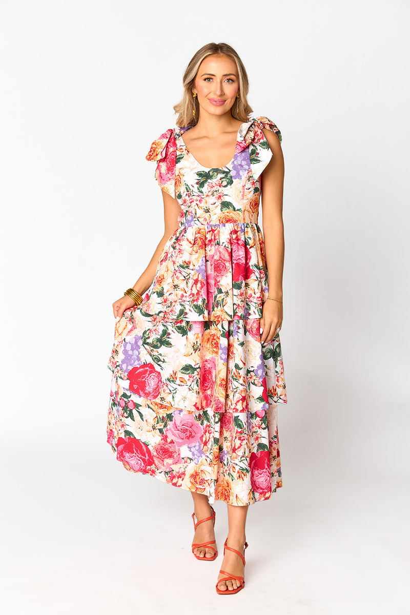 Drew Tiered Midi Dress - Love Story