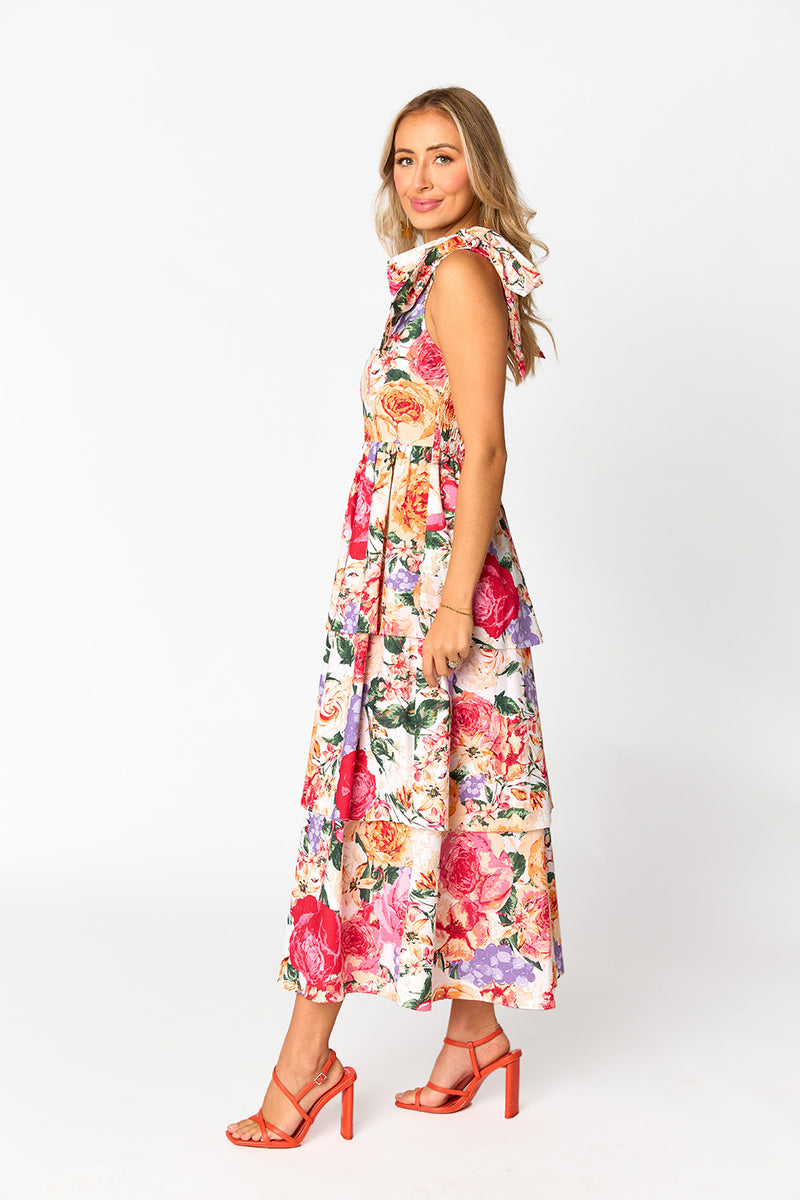 Drew Tiered Midi Dress - Love Story