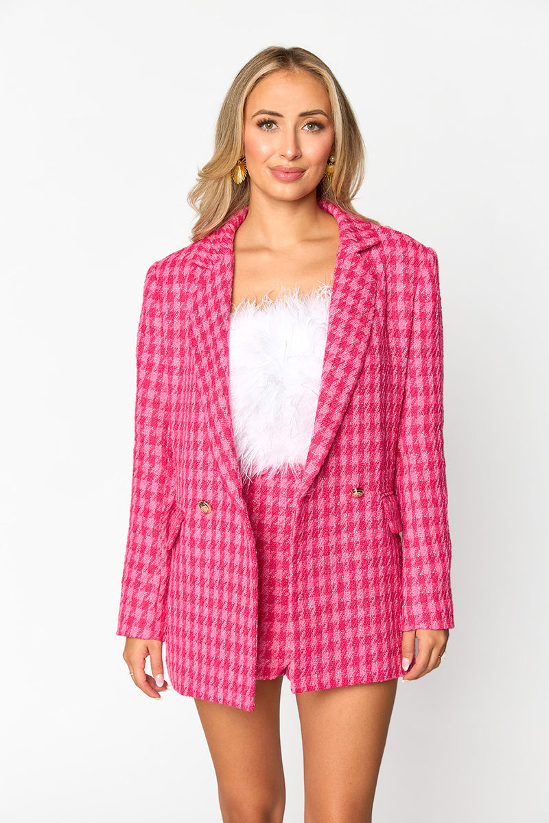 BuddyLove Avery Oversized Blazer - Strawberry Cream