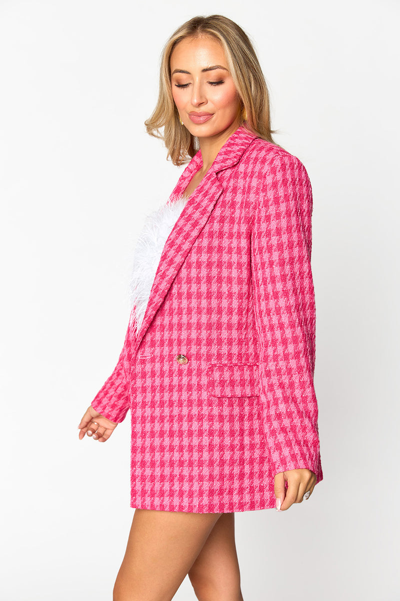 BuddyLove Avery Oversized Blazer - Strawberry Cream