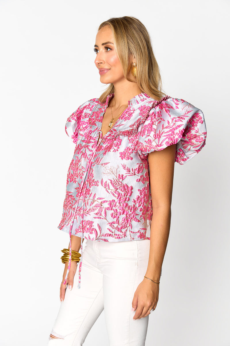 BuddyLove Leeland Puff Sleeve Top - Bristol