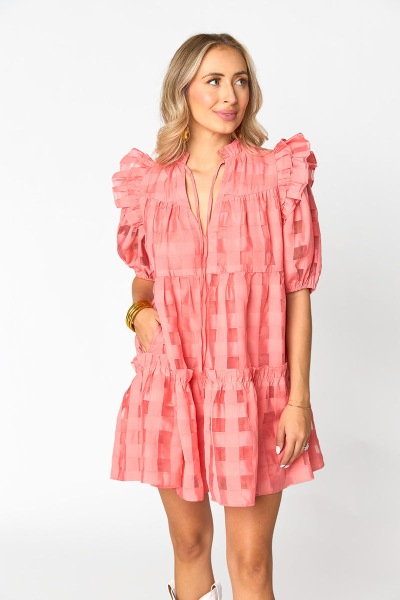 BuddyLove Ensley Short Dress - Coral