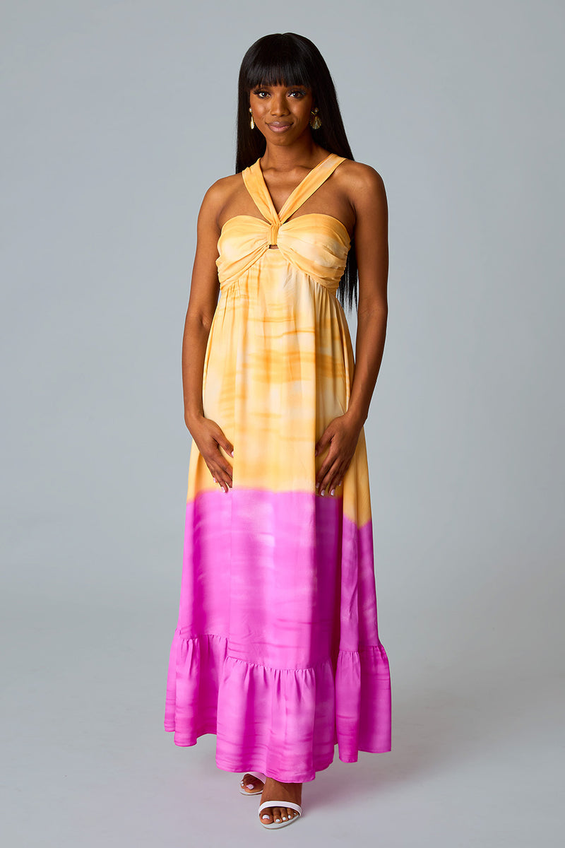 BuddyLove Charlotte Halter Maxi Dress - Crush