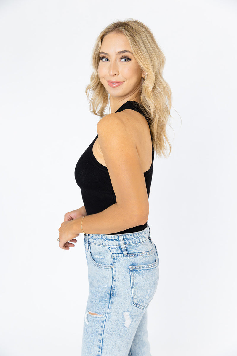 Jada Halter Bodysuit - Black