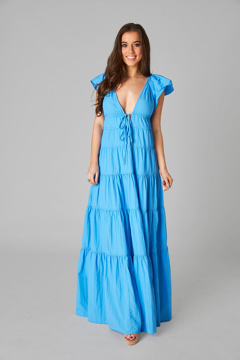 BuddyLove Holland Tiered Maxi Dress - Aquatic