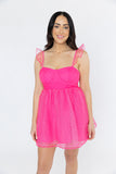 Vixen Bustier Mini Dress - Hot Pink