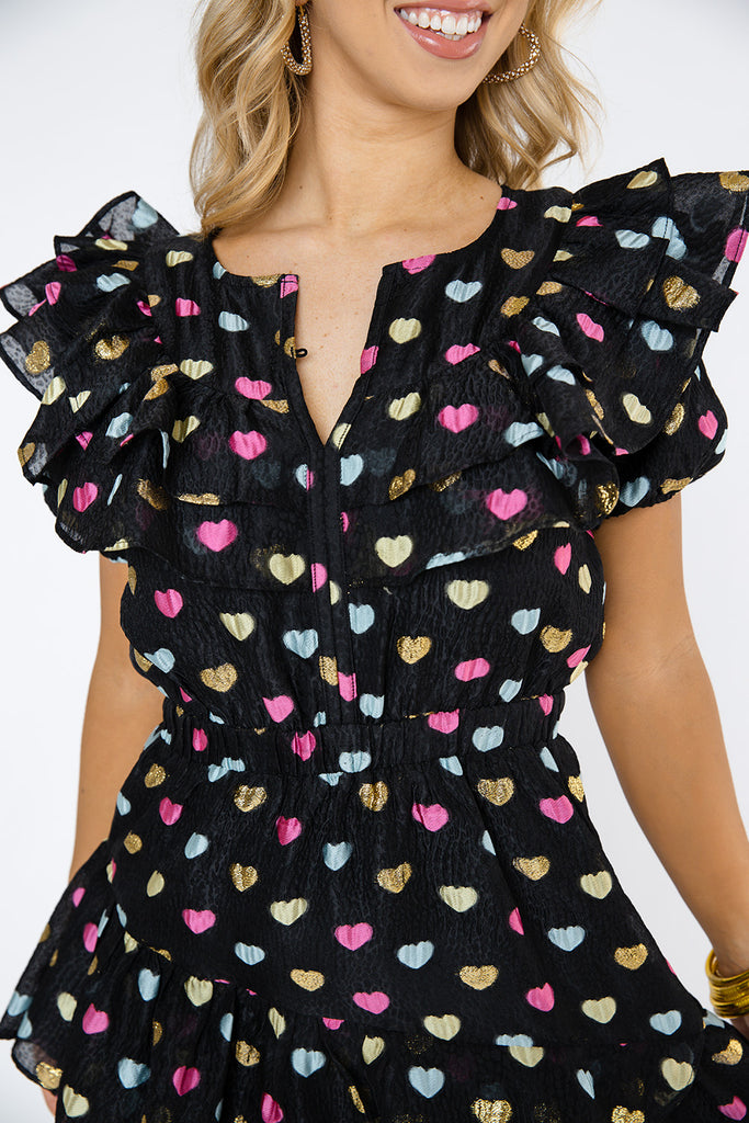 BuddyLove Norma Ruffle Sleeve Mini Dress - Nobodys Darling