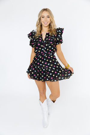 BuddyLove Norma Ruffle Sleeve Mini Dress - Nobodys Darling