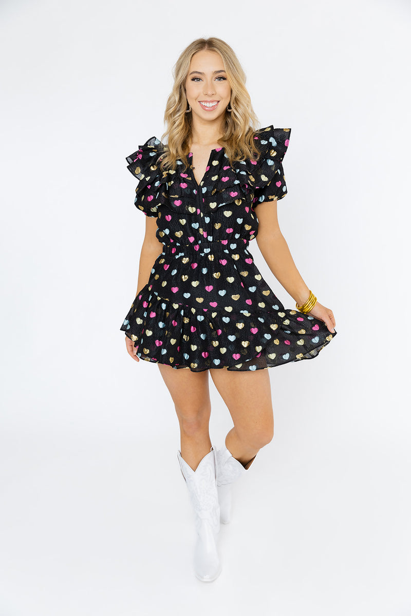 BuddyLove Norma Ruffle Sleeve Mini Dress - Nobodys Darling