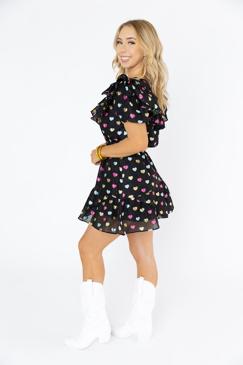 BuddyLove Norma Ruffle Sleeve Mini Dress - Nobodys Darling