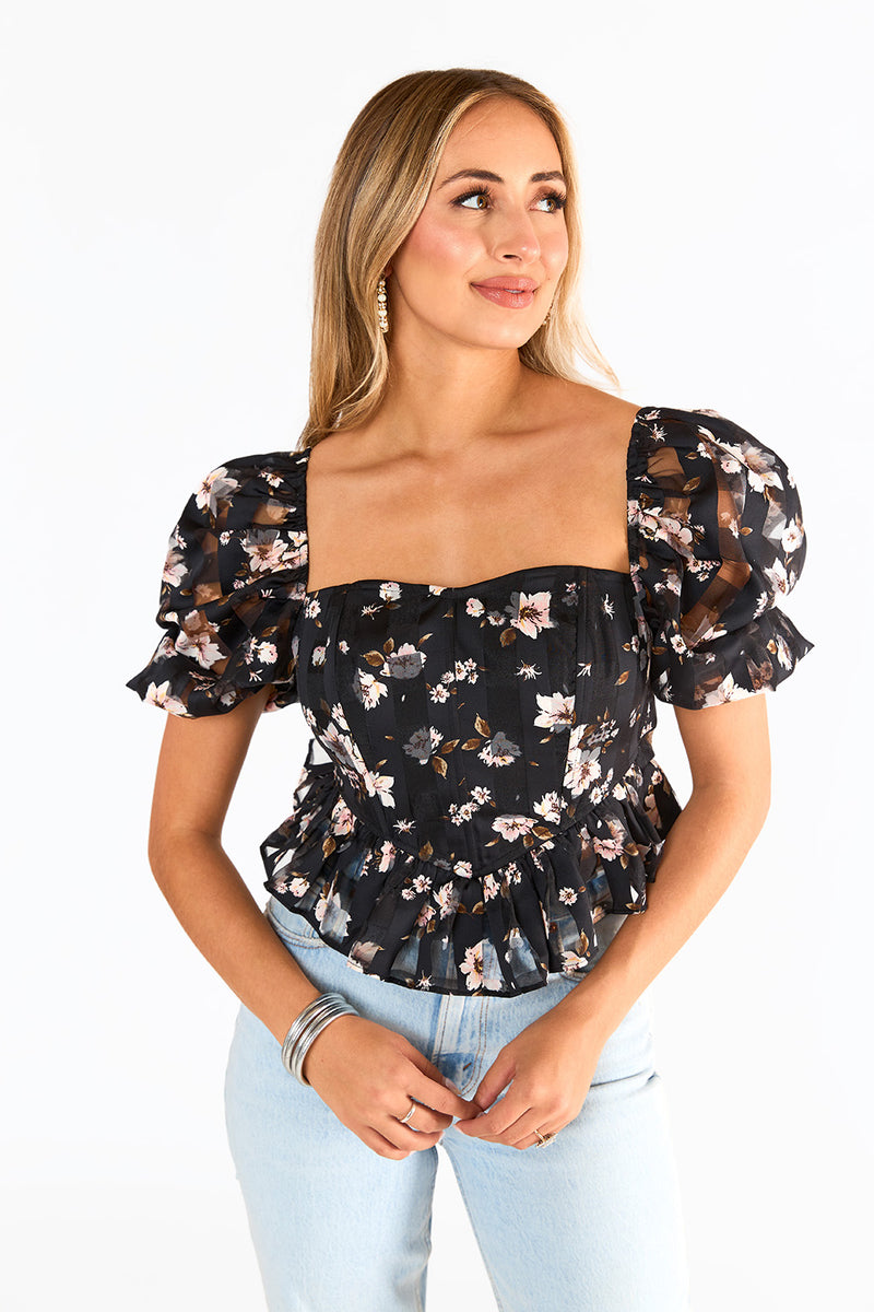 Chloe Bustier Top - Flower Basket