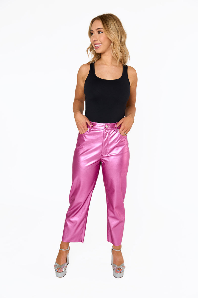 Shelby Straight Leg Pants - Magenta