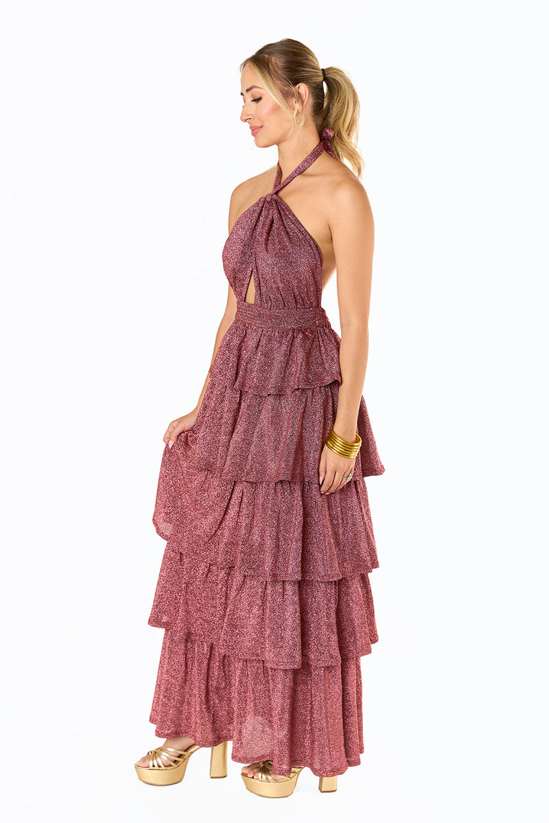 Talia Halter Long Dress - Valentine