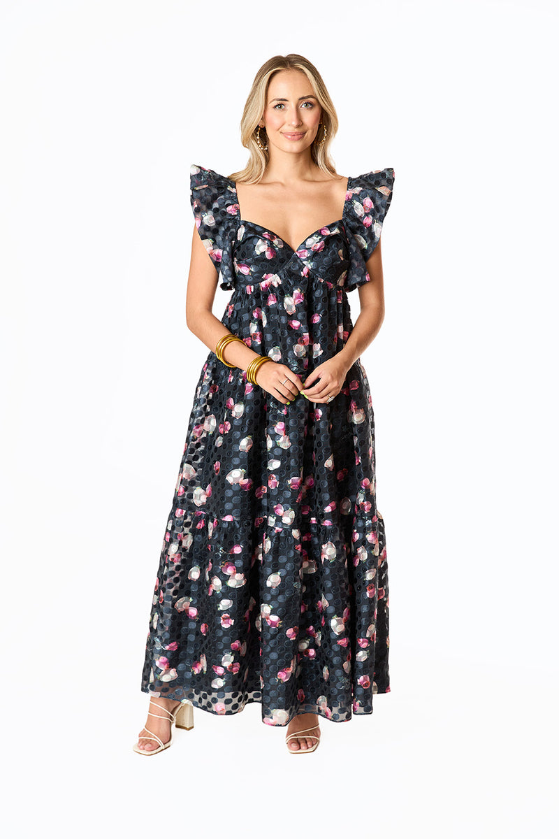 BuddyLove Lilly Sweetheart Neckline Maxi Dress - Twilight