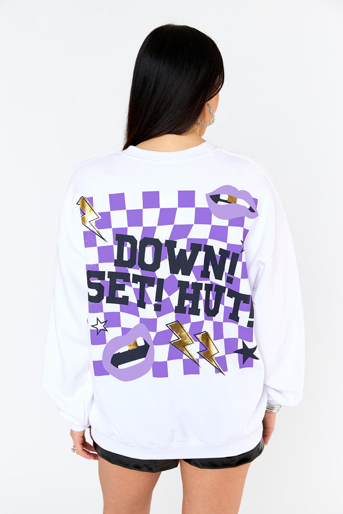 Devon Graphic Sweatshirt - Down Set Purple