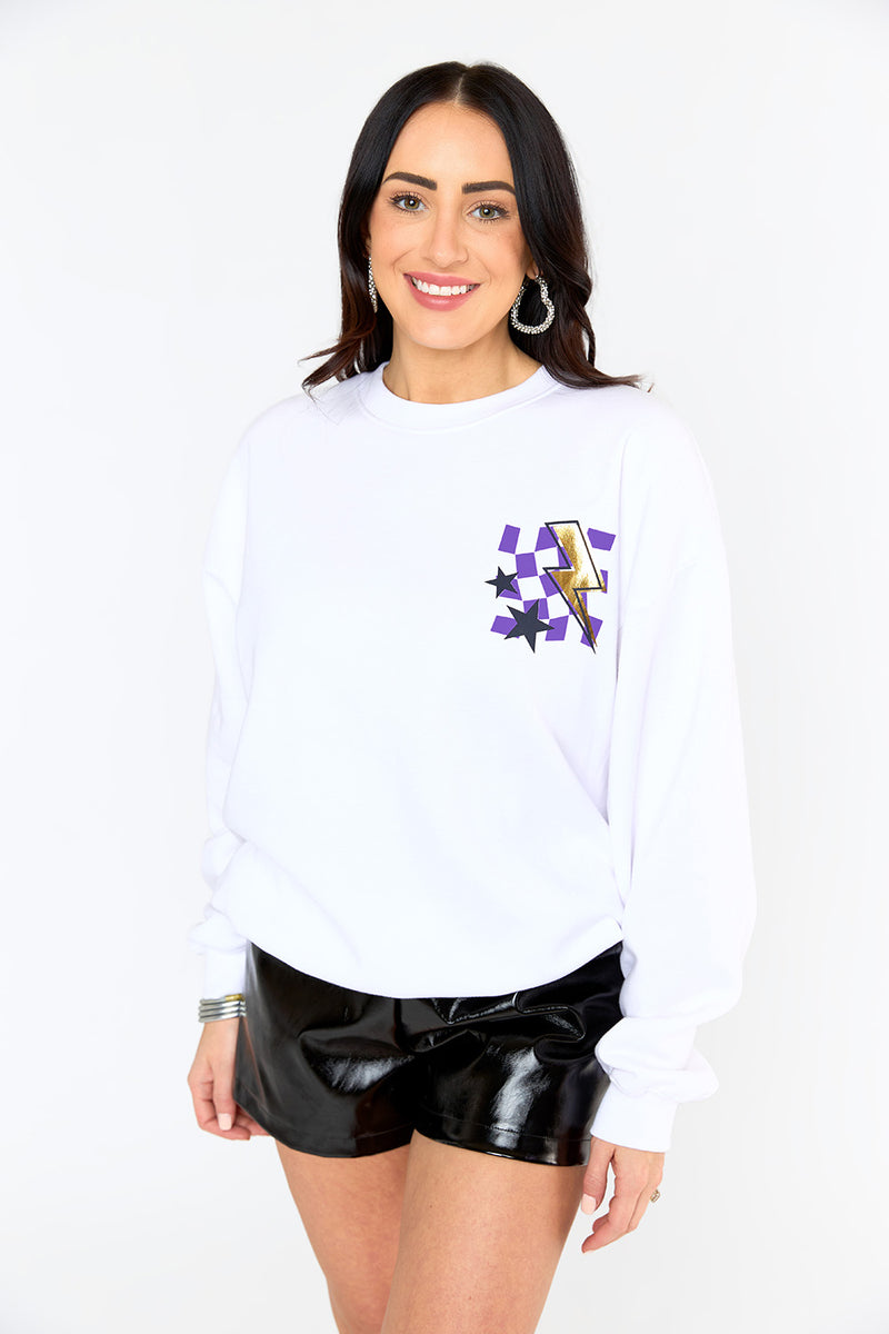 Devon Graphic Sweatshirt - Down Set Purple