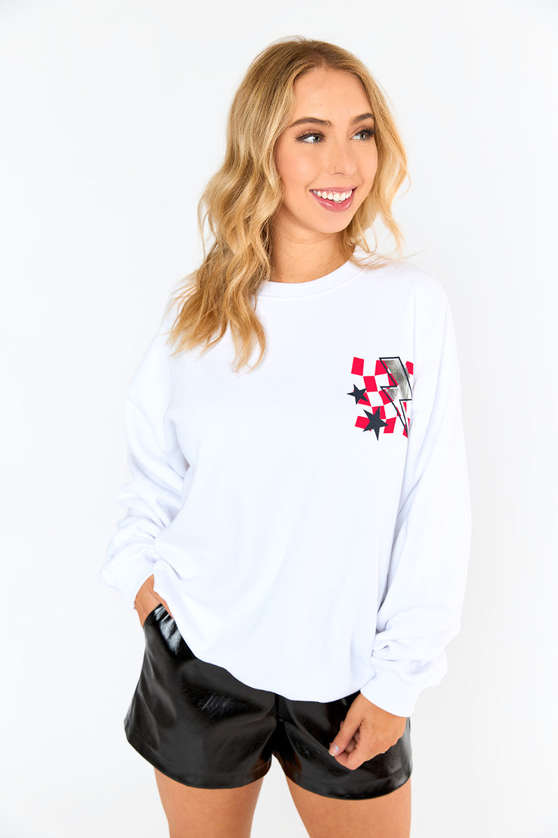 BuddyLove Devon Graphic Sweatshirt - Down Set Red