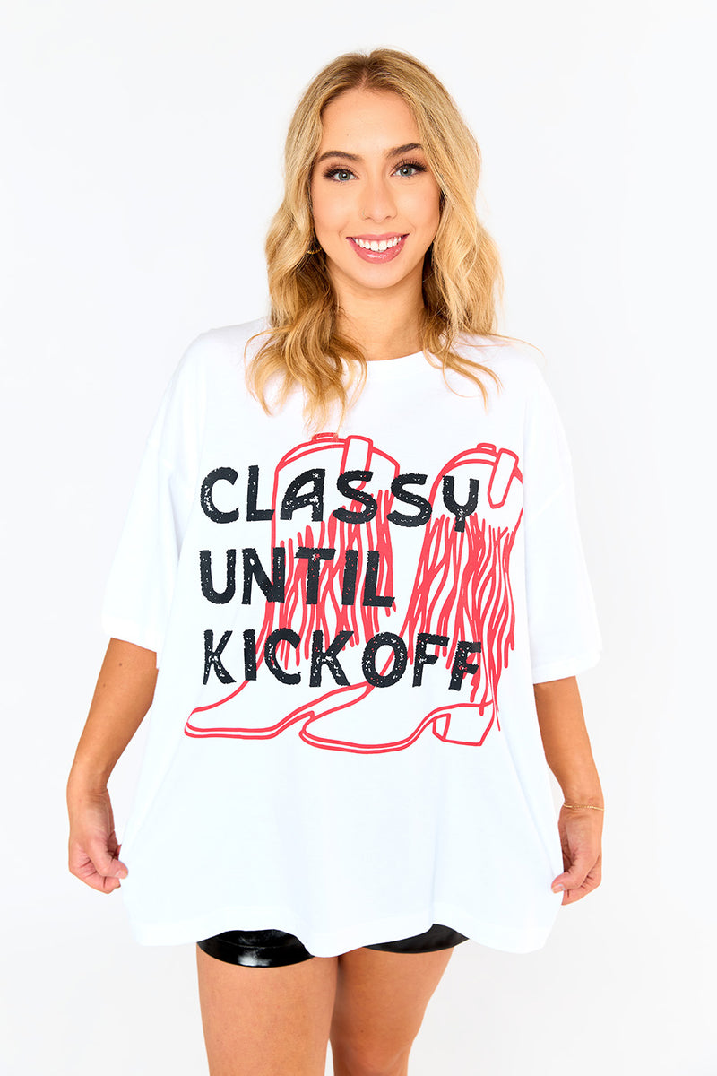 BuddyLove Marshall Oversized Graphic Tee - Classy Red