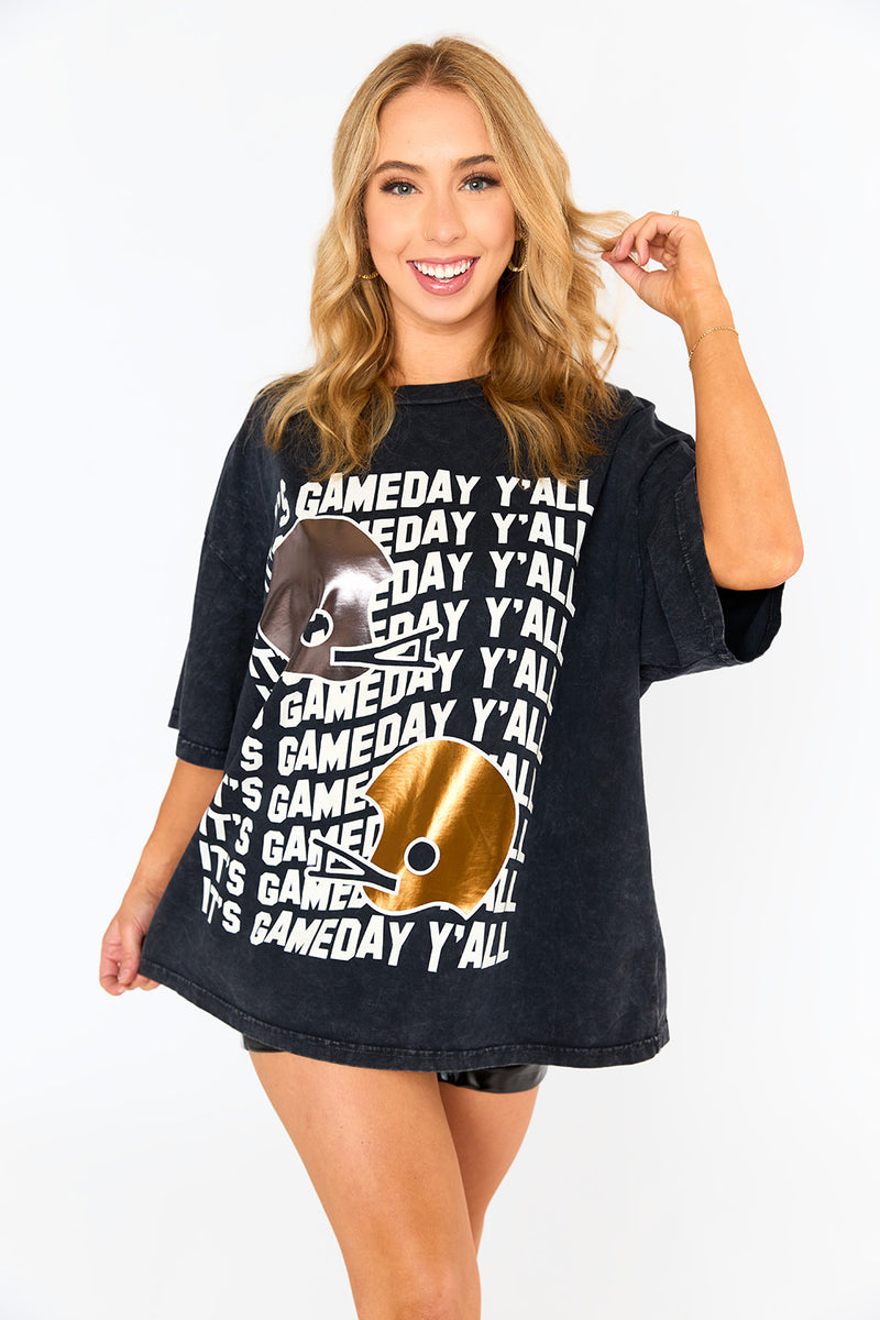 BuddyLove Travis Oversized Graphic Tee - Gameday Helmets