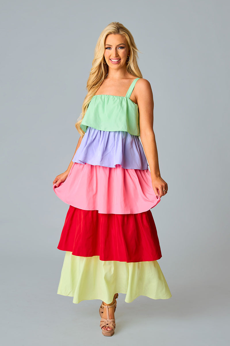 Agnus Tiered Maxi Dress - Mystic