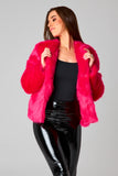 Baddie Faux Fur Jacket - Hot Pink