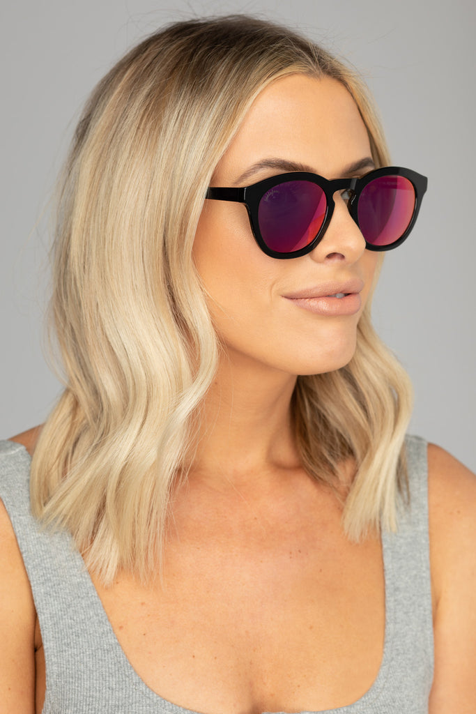 Val Acetate Framed Sunglasses - Pink