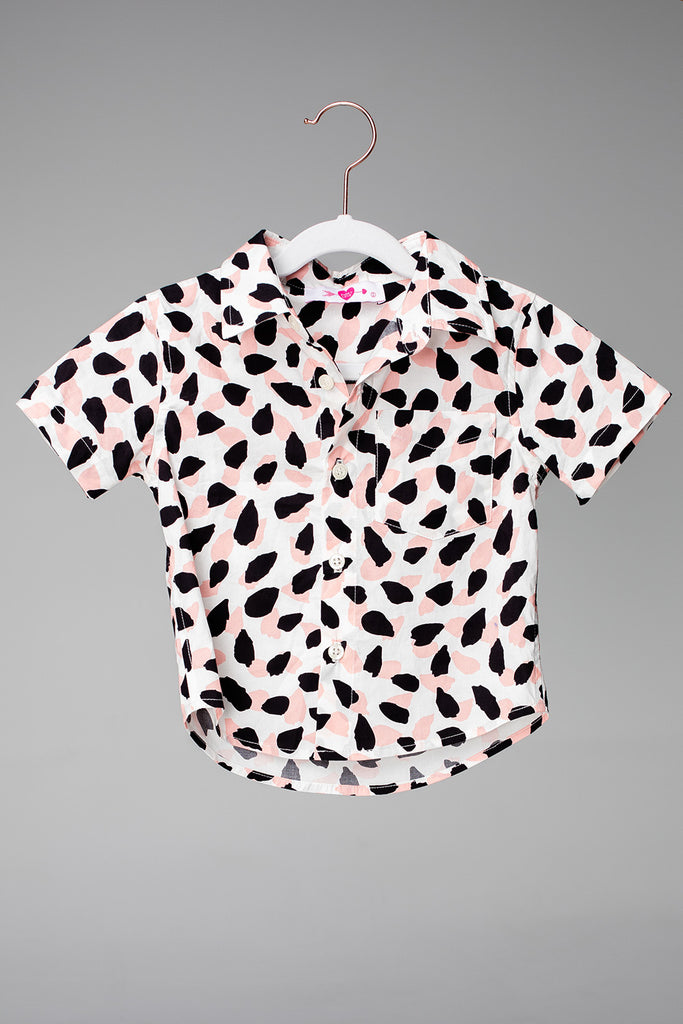 Nash Boy's Button Down Shirt - Flamingo