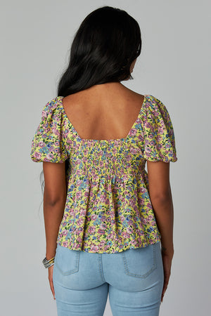 Houston Puff Sleeve Top - MariGold