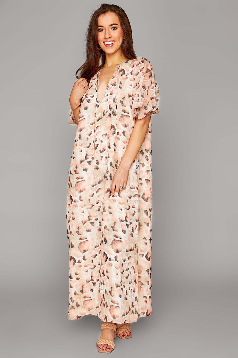 Pamela Caftan Maxi Dress - Shell
