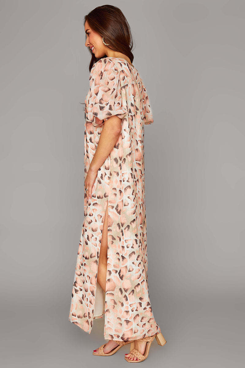 Pamela Caftan Maxi Dress - Shell