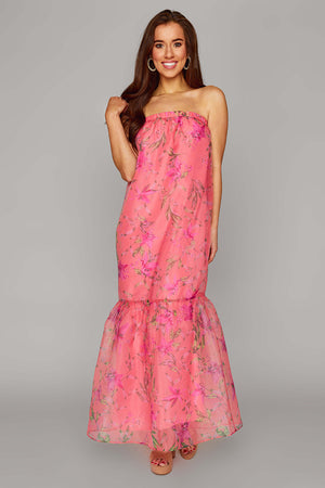 Dayton Strapless Maxi Dress - Daylily