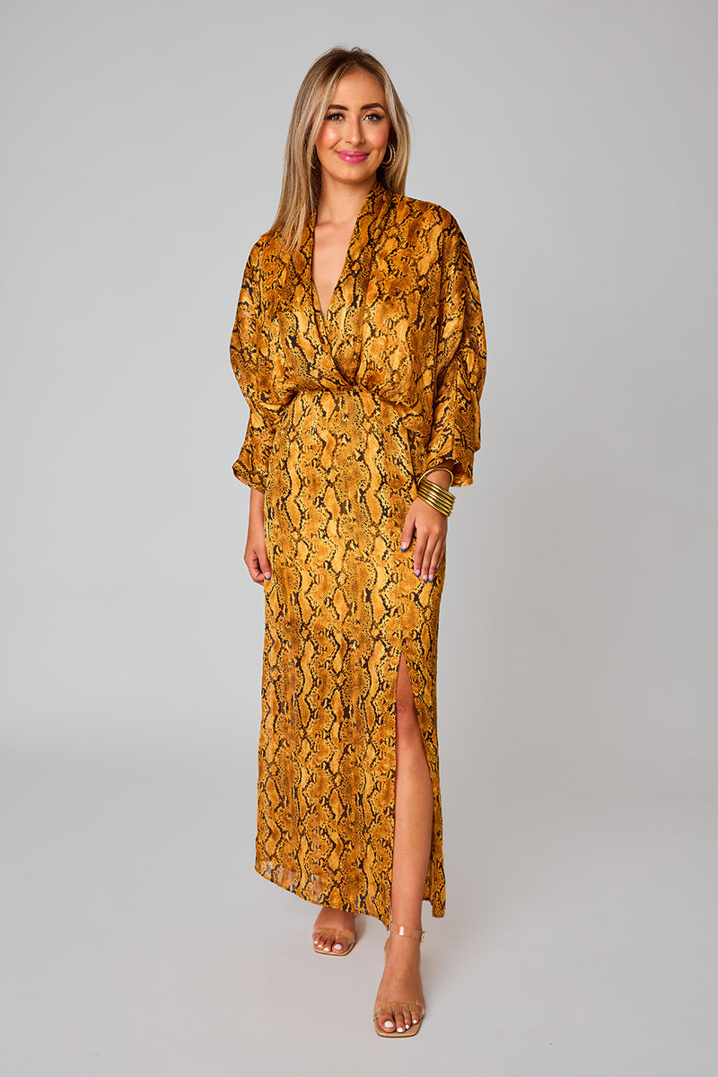 BuddyLove Jude Long Sleeve Maxi Dress - Snake Charmer