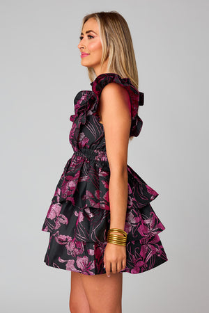 BuddyLove Hudson Elastic Waist Mini Dress - Raspberry Fizz