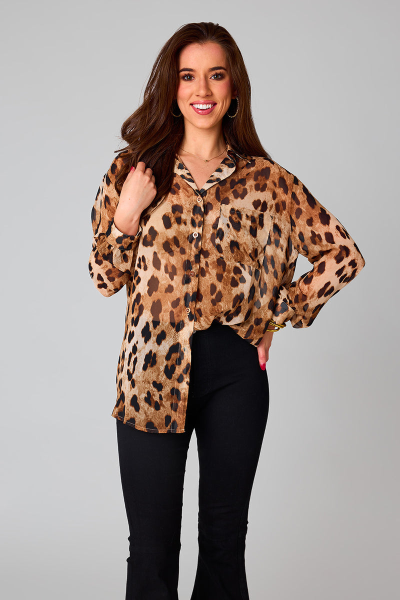 BuddyLove Portia Loose Button Up Top - Prowl