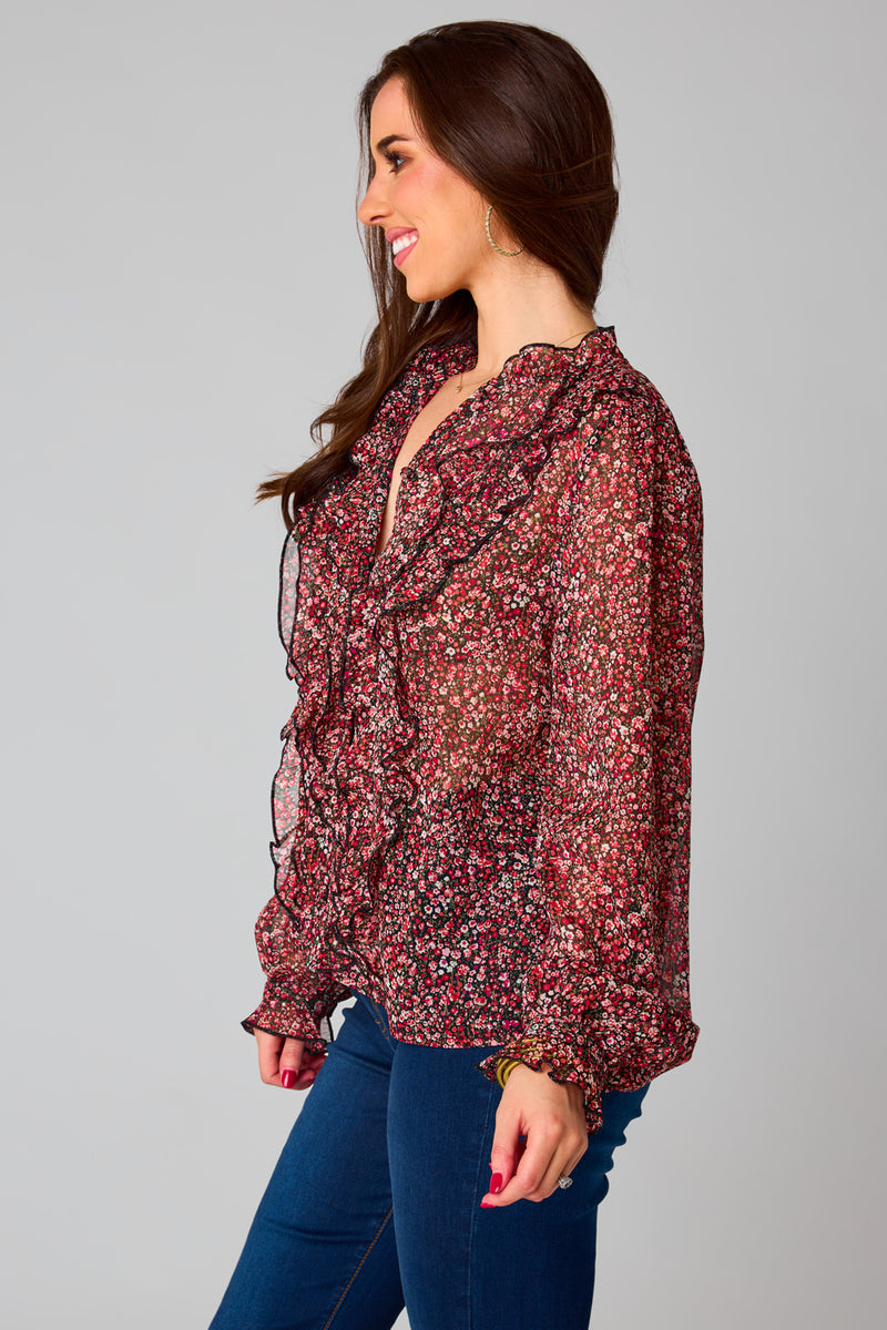 BuddyLove Lonnie Long Sleeve Blouse - Amour