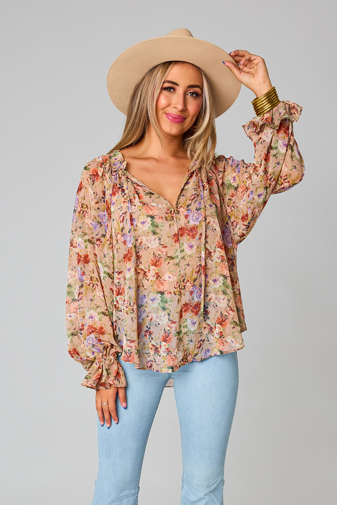 BuddyLove Mandy Long Sleeve Blouse - Vintage