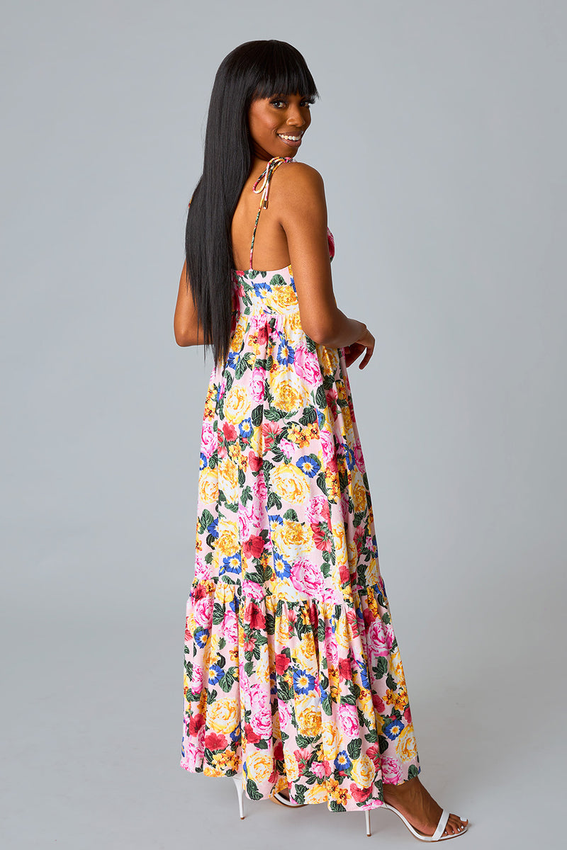 BuddyLove Soleil Tie-Shoulder Maxi Dress - Monet
