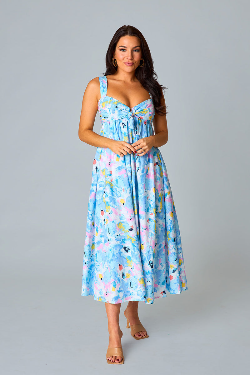 BuddyLove Kenny Smocked Back Maxi Dress - Pastel Dream