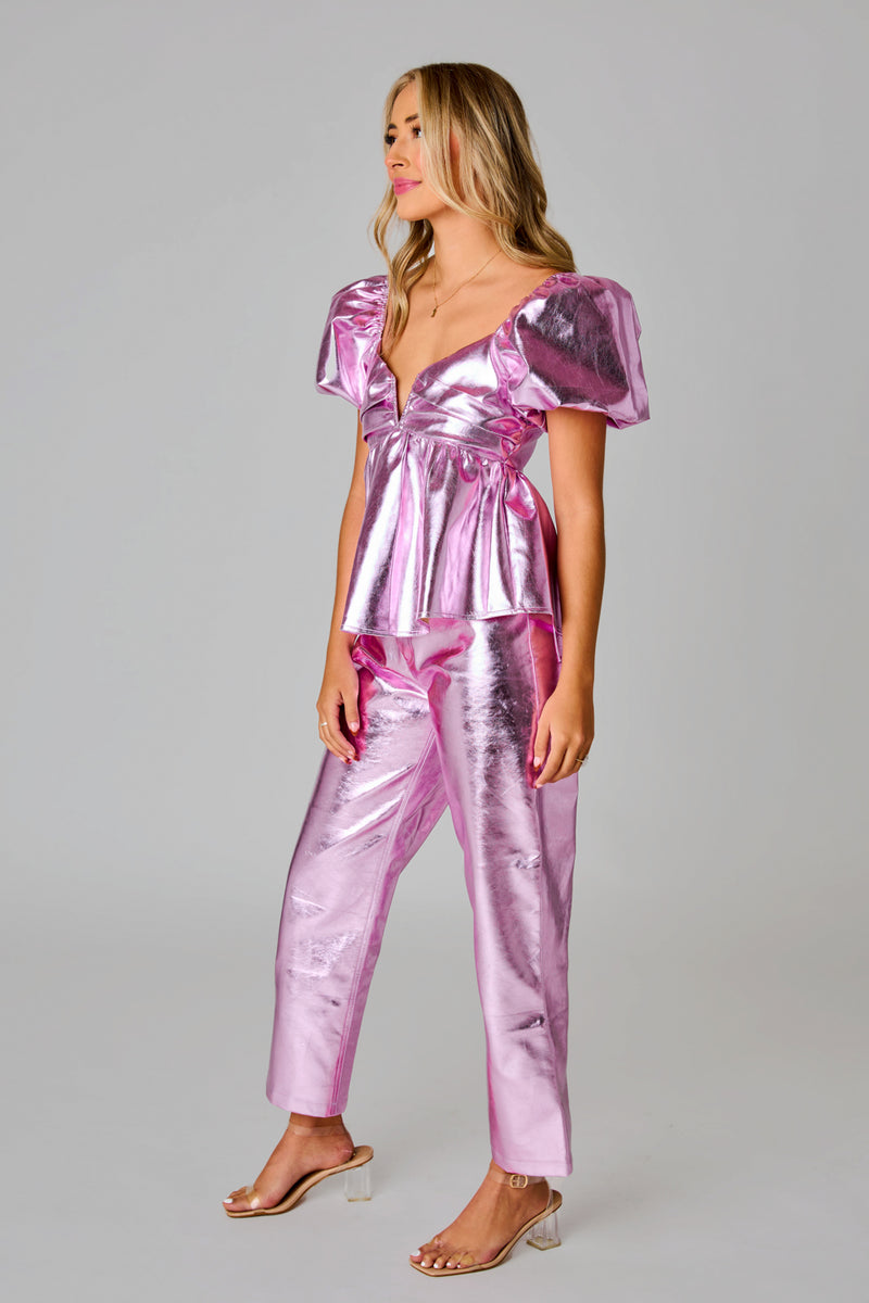BuddyLove Houston Puff Sleeve Top -Ballet Slipper