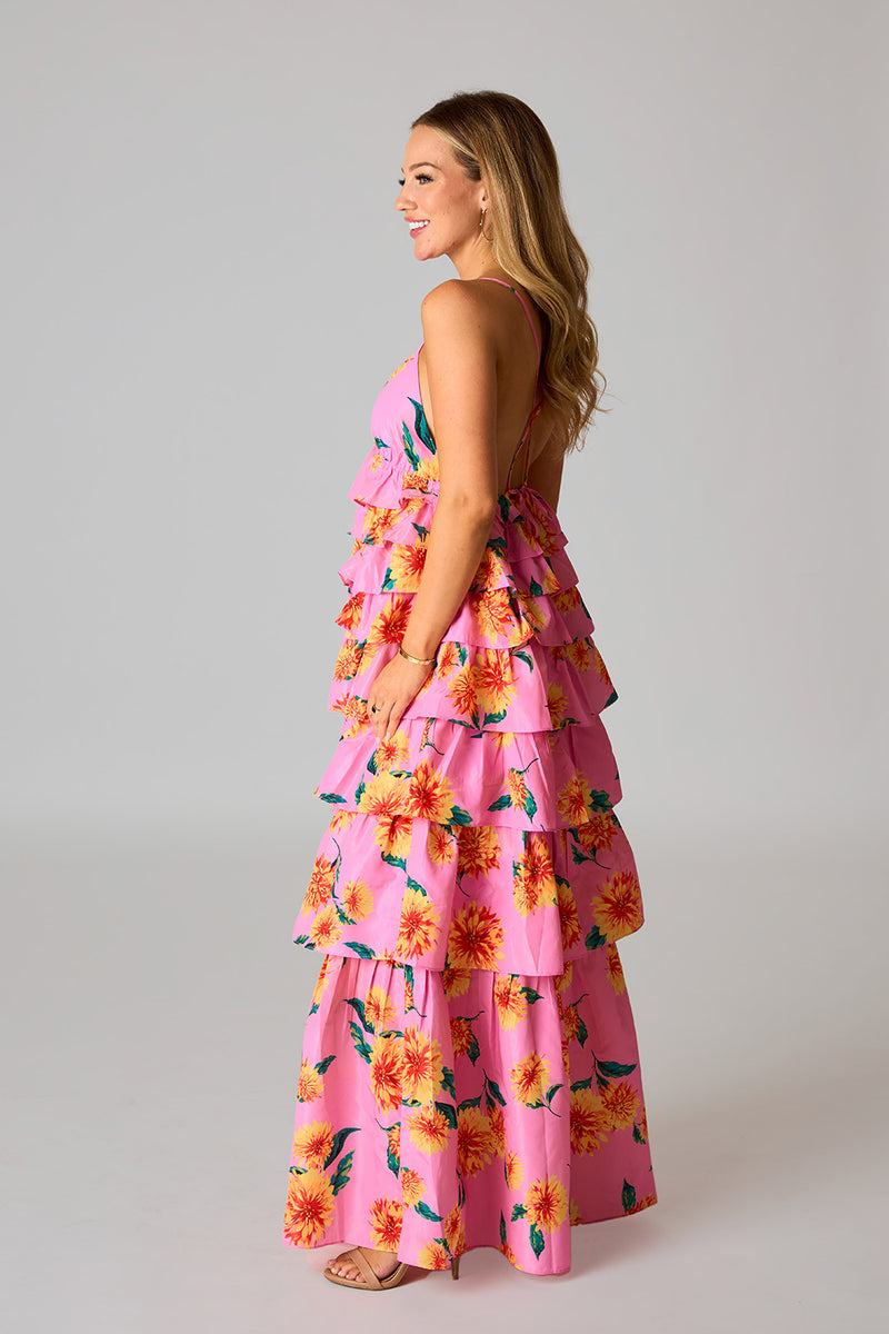 BuddyLove Callie Tiered Maxi Dress - Sunflower