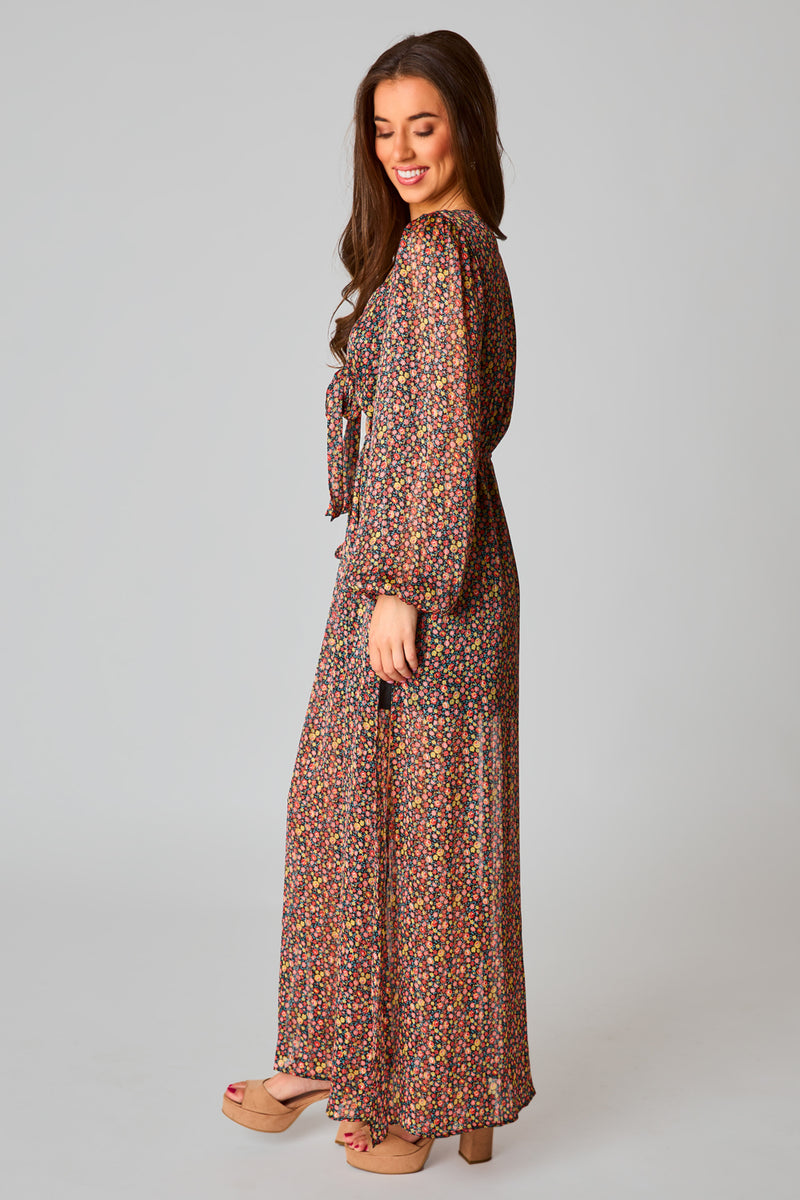 BuddyLove Desirae Long Sleeve Maxi Dress - Color Burst