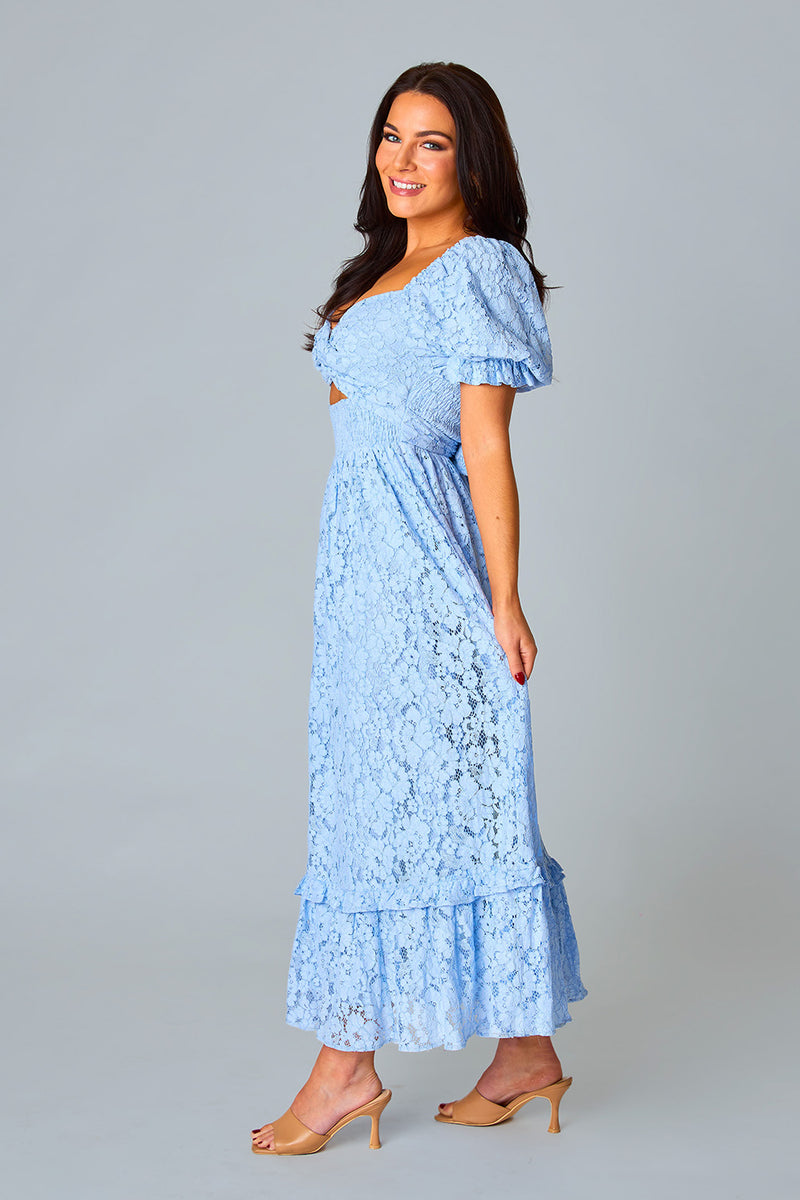 BuddyLove Ross Cut Out Lace Midi Dress - Starlight