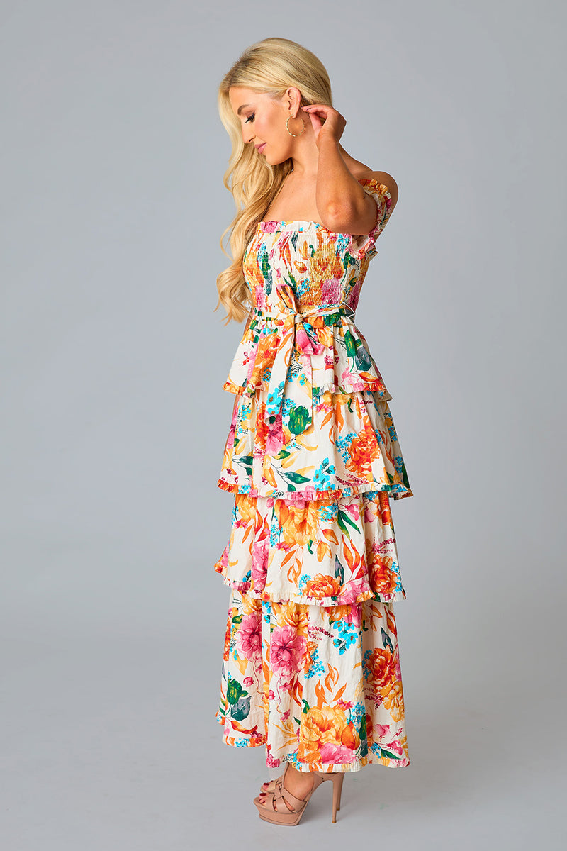 BuddyLove Elena Tiered Maxi Dress - Gladiola