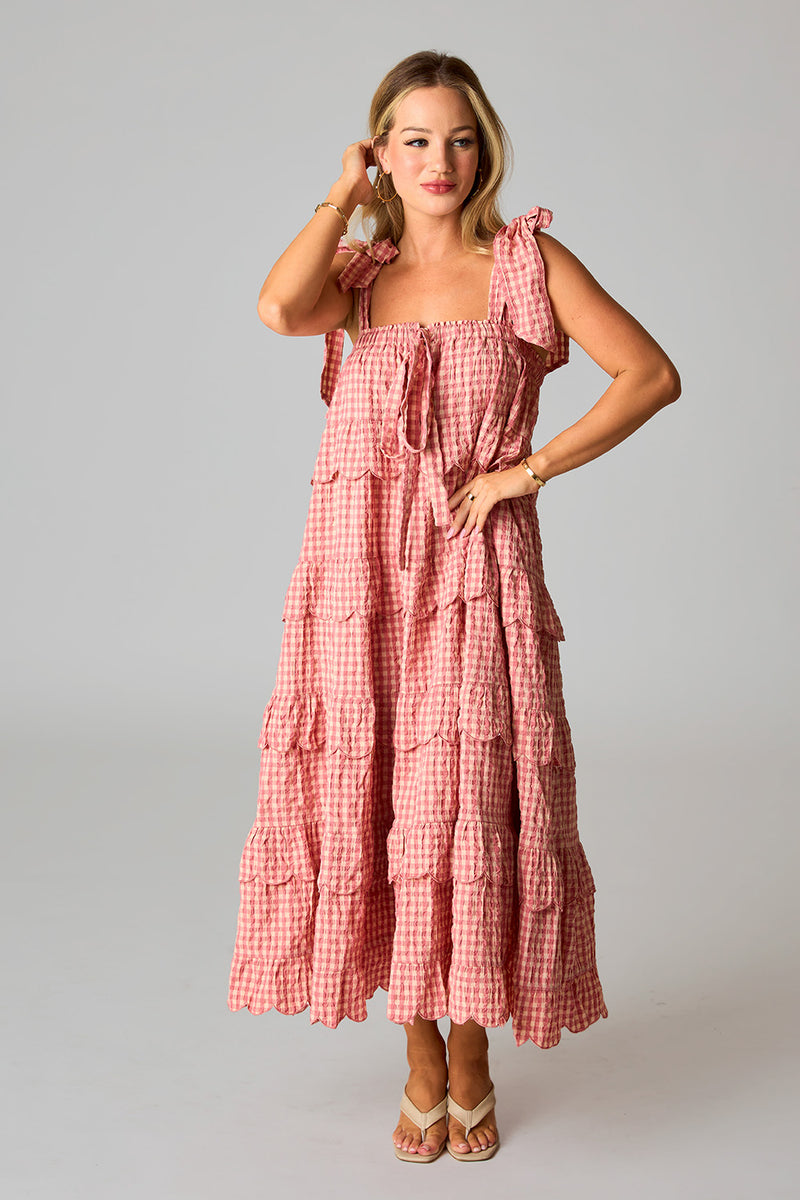 BuddyLove Landon Tie-Shoulder Maxi Dress - Jazzy