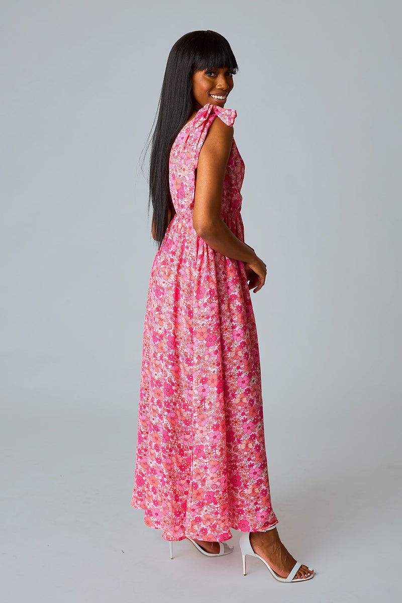 BuddyLove Meme Tie-Shoulder Maxi Dress - Hawaiian Sun