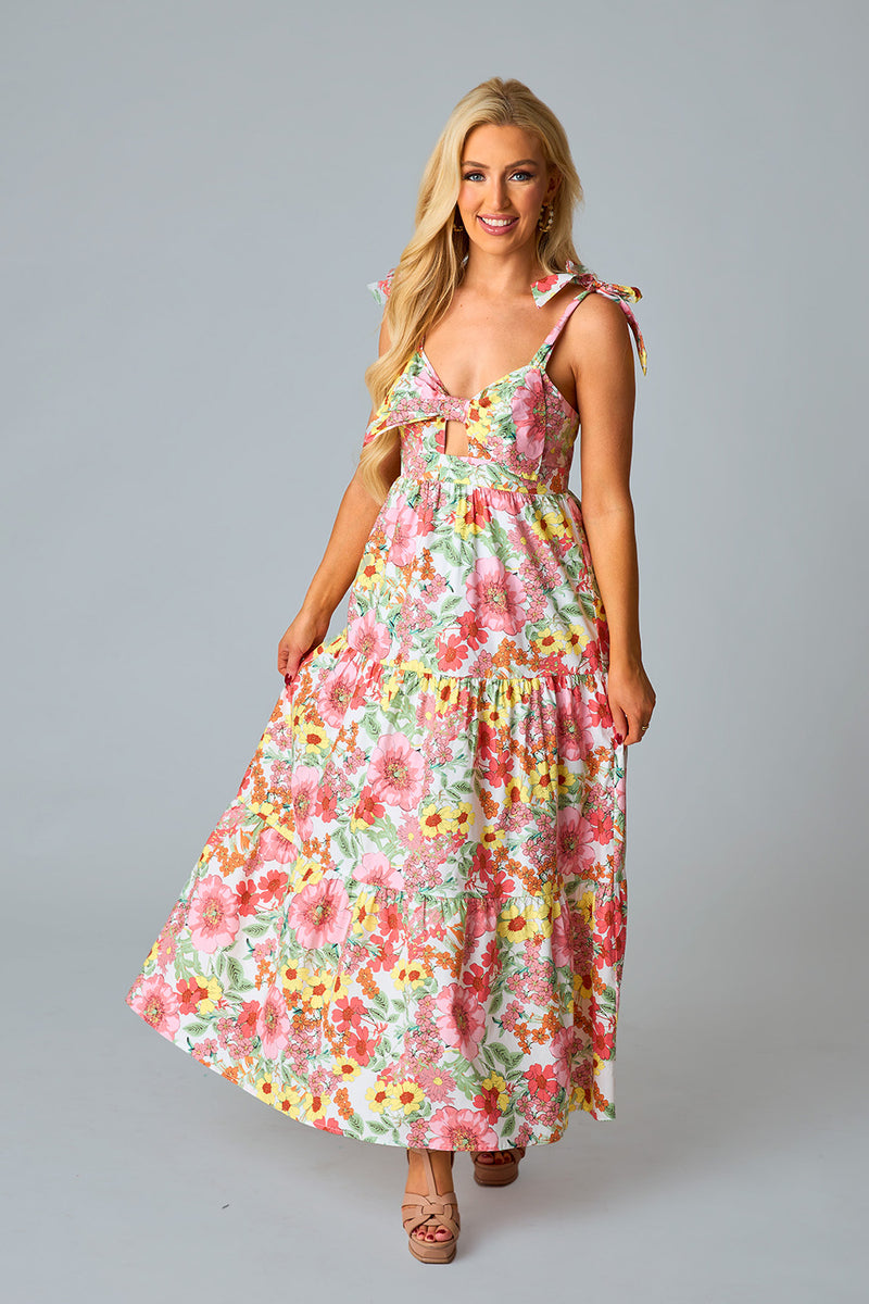 BuddyLove Hamptons Tie-Shoulder Maxi Dress - Whimsy