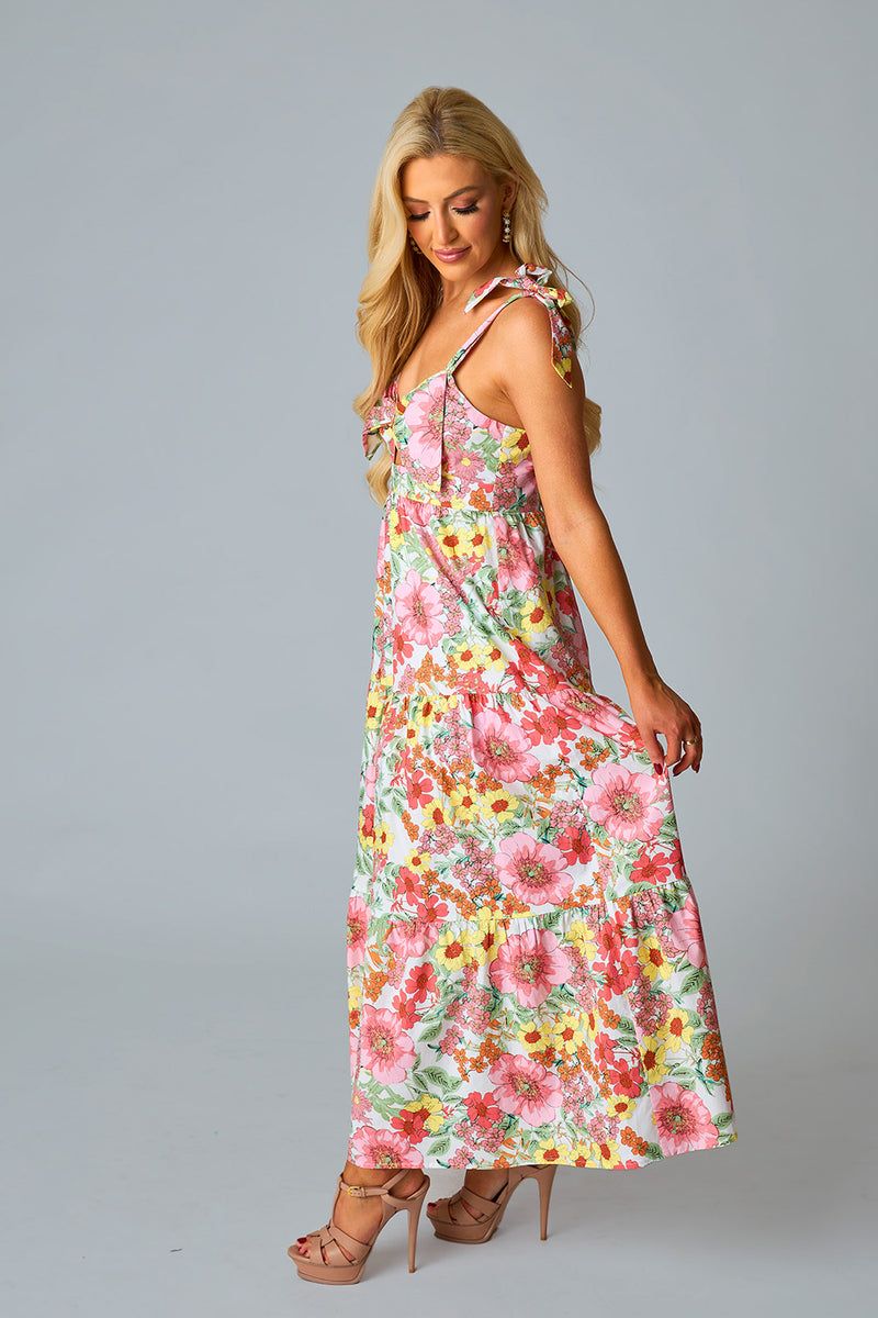 BuddyLove Hamptons Tie-Shoulder Maxi Dress - Whimsy