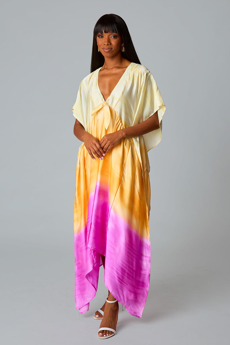 BuddyLove Mamie Caftan Maxi Dress - Strawberry Limeade